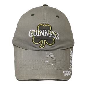 Guinness Dublin Ireland Strapback Hat Brown One Size Embroidered Logo